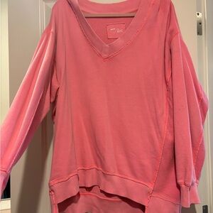 Aerie Coral Knit Top